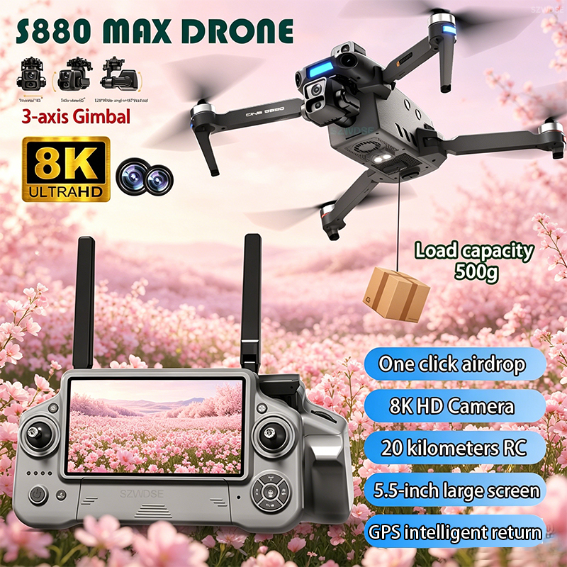 Drone Controller Screen - 2026 New 8K Dual Camera Drone