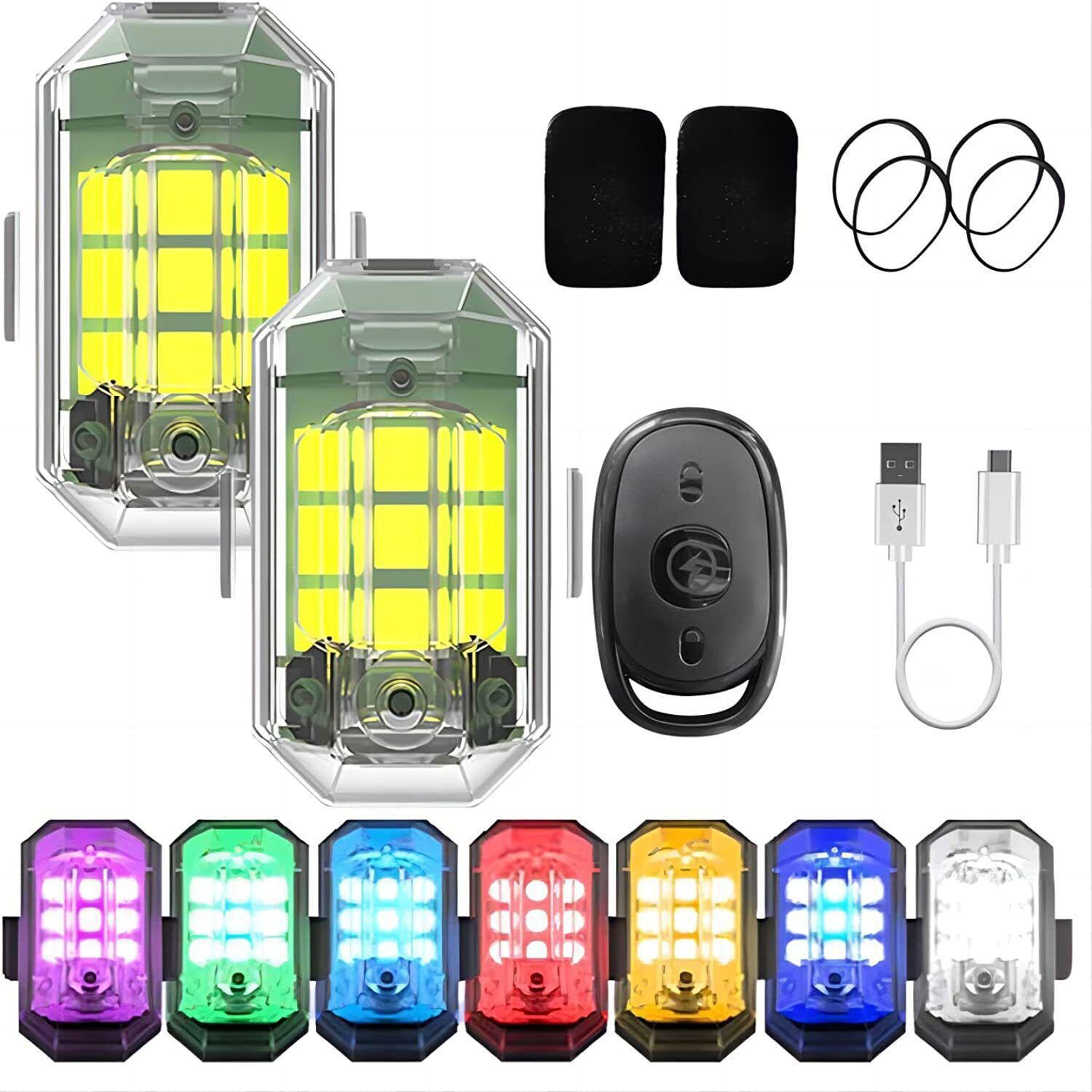 Drone Beacon Light - 1/2/4Pc Remote Motorcycle Lights RC Drone