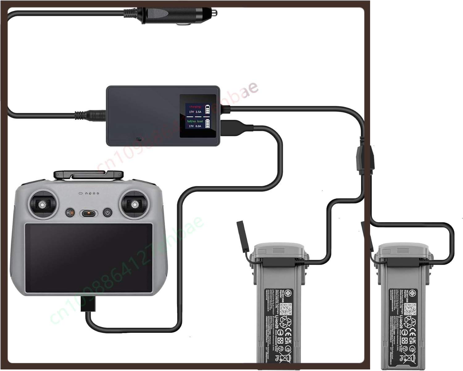 LCD battery car charger for DJ - Drone Charging Hub recensione e prezzo