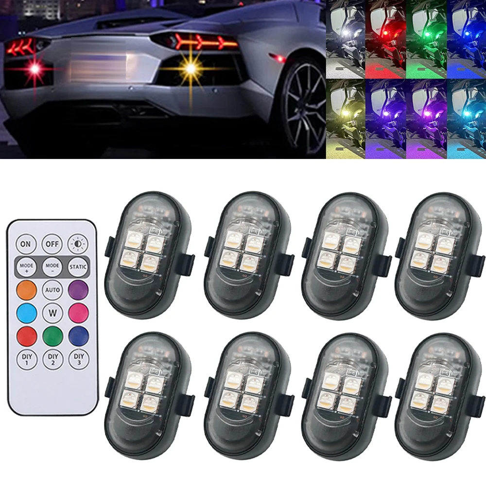 1-8PCS USB Rechargeable Waterp - Drone Strobe Light recensione e prezzo
