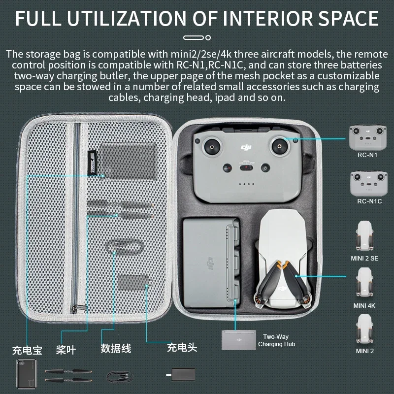 Mini 2 Shoulder Bag PU Portabl - Drone Carrying Case recensione e prezzo
