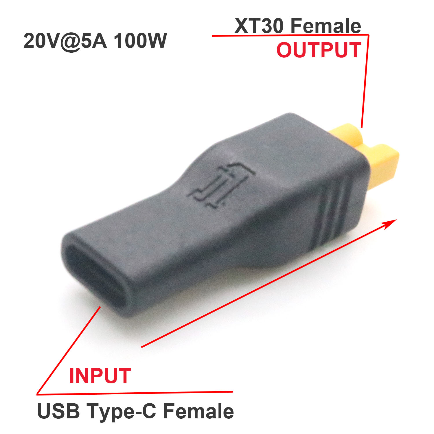 1pc USB Type C Female Input to - Drone Battery Adapter recensione e prezzo
