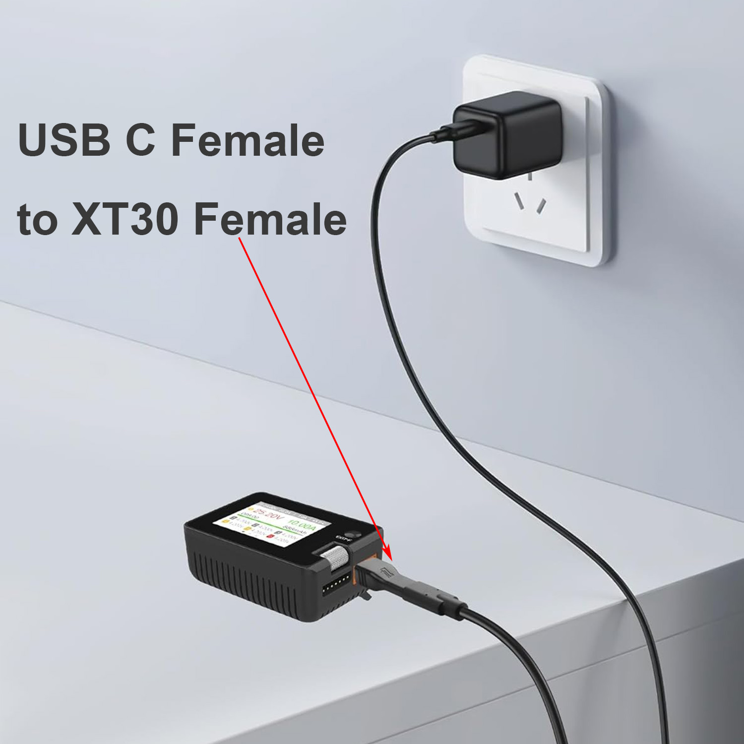 1pc USB Type C Female Input to - Drone Battery Adapter recensione e prezzo