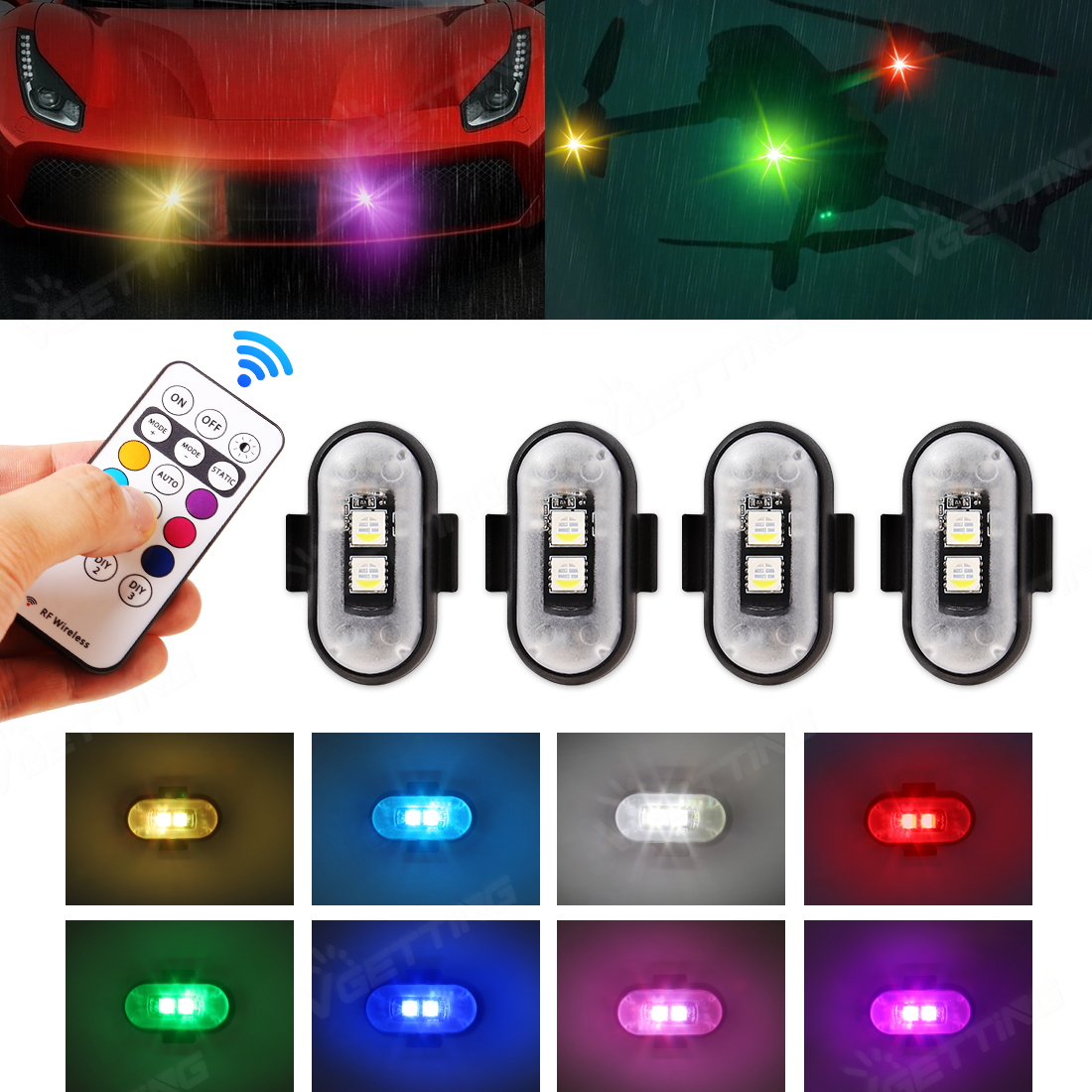 4Pcs Mini Drone Strobe Light 8 - Drone Strobe Light recensione e prezzo