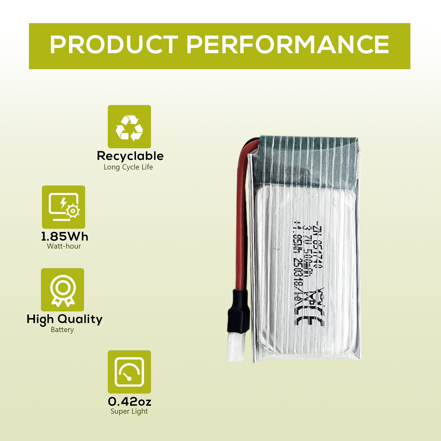5Pcs 3.7V 500mAh LiPo Batterie - Drone Battery Charger recensione e prezzo